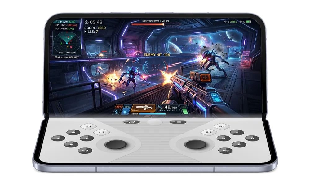 Novo modo gamer com gamepad dinâmico para dobráveis