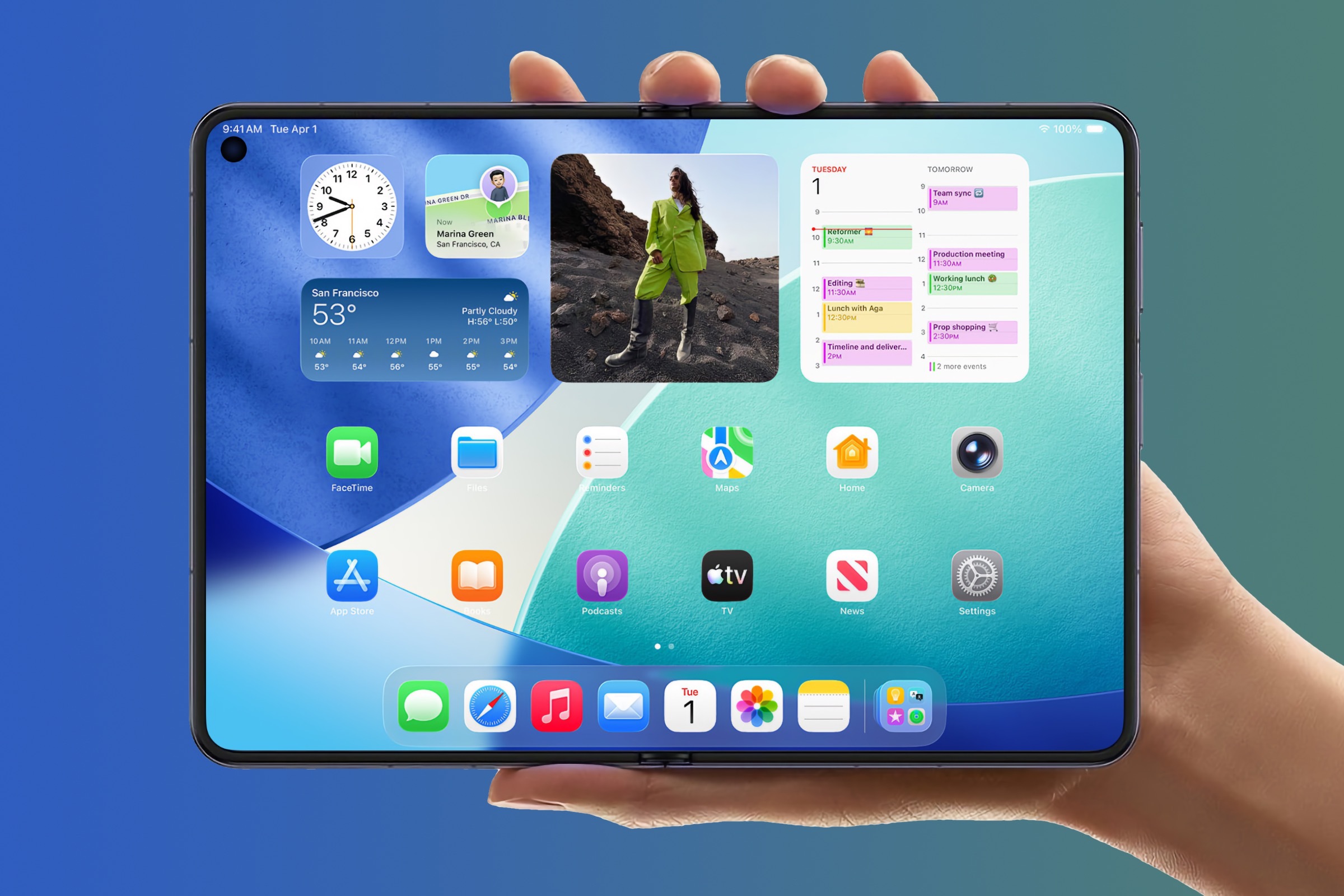 Conceito de iPhone dobrável baseado nas pistas do iOS 27