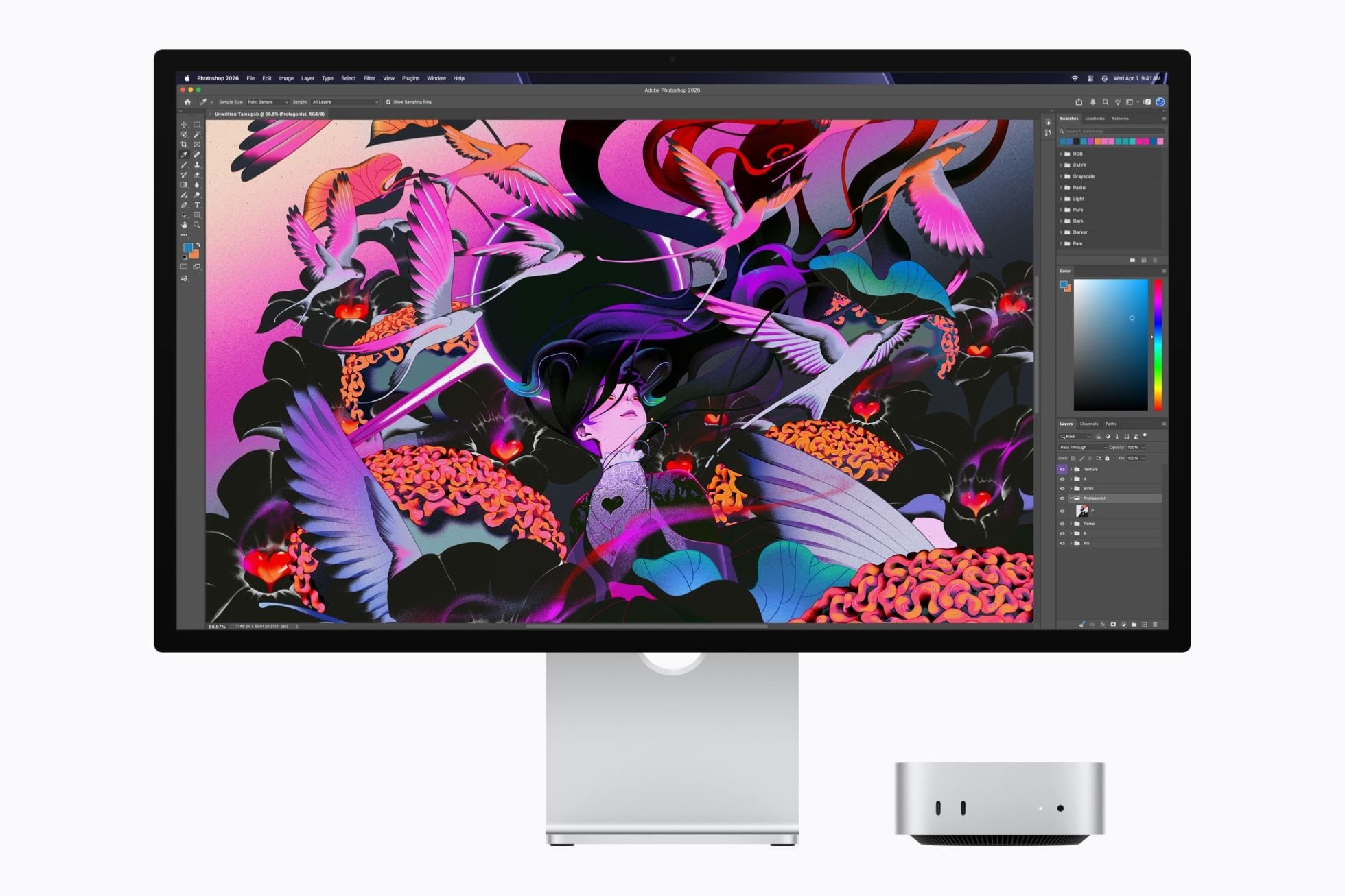 Mac Studio conectado ao Studio Display, computador que usa o chip M5 Ultra