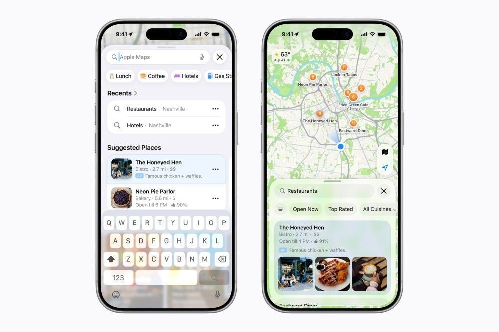 Anúncios proibidos no app Apple Mapas, segundo nova política de publicidade