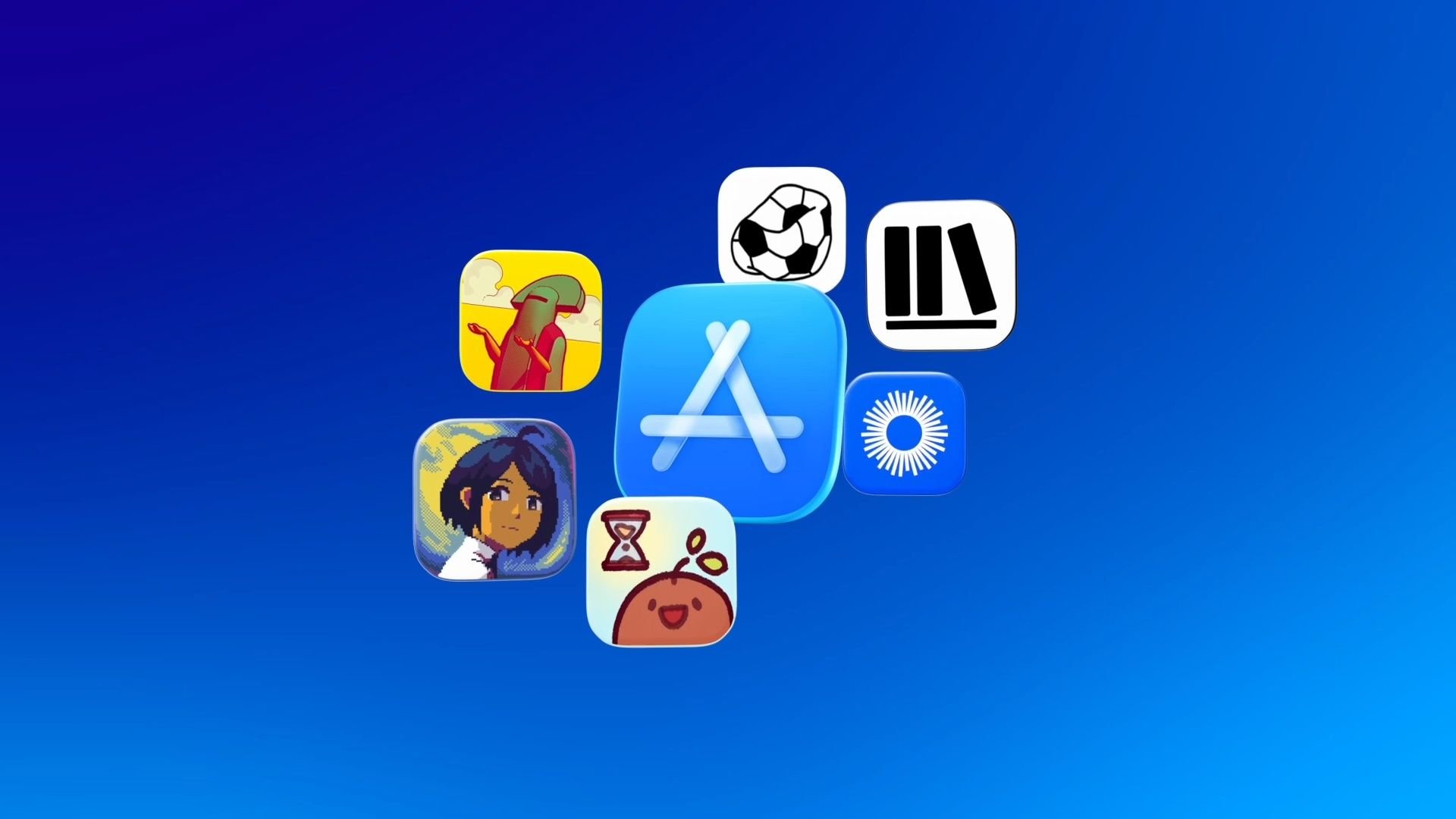 Seção de aplicativos e jogos em destaque na App Store