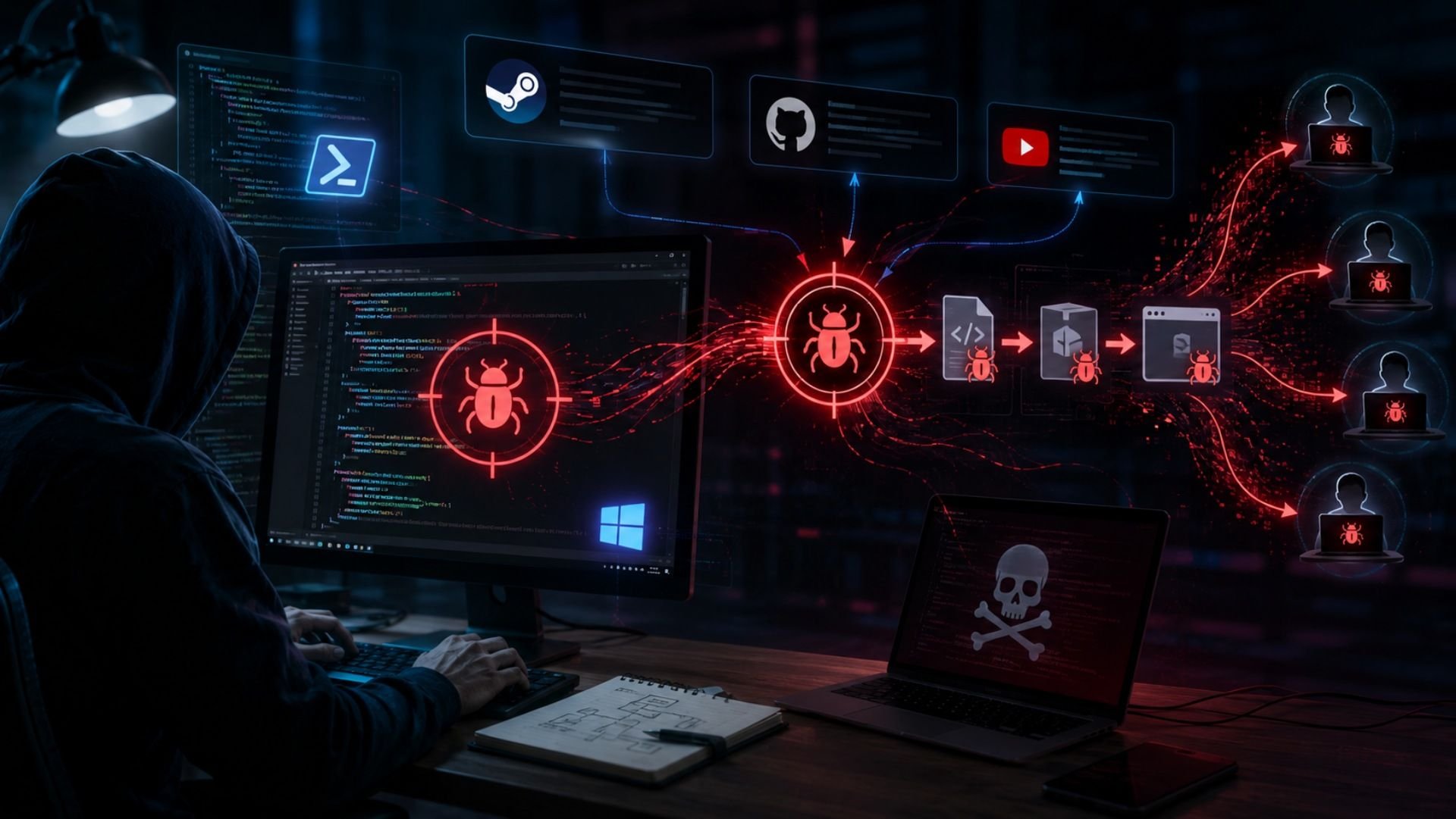 Virus usa perfis do Steam e do YouTube para atacar desenvolvedores
