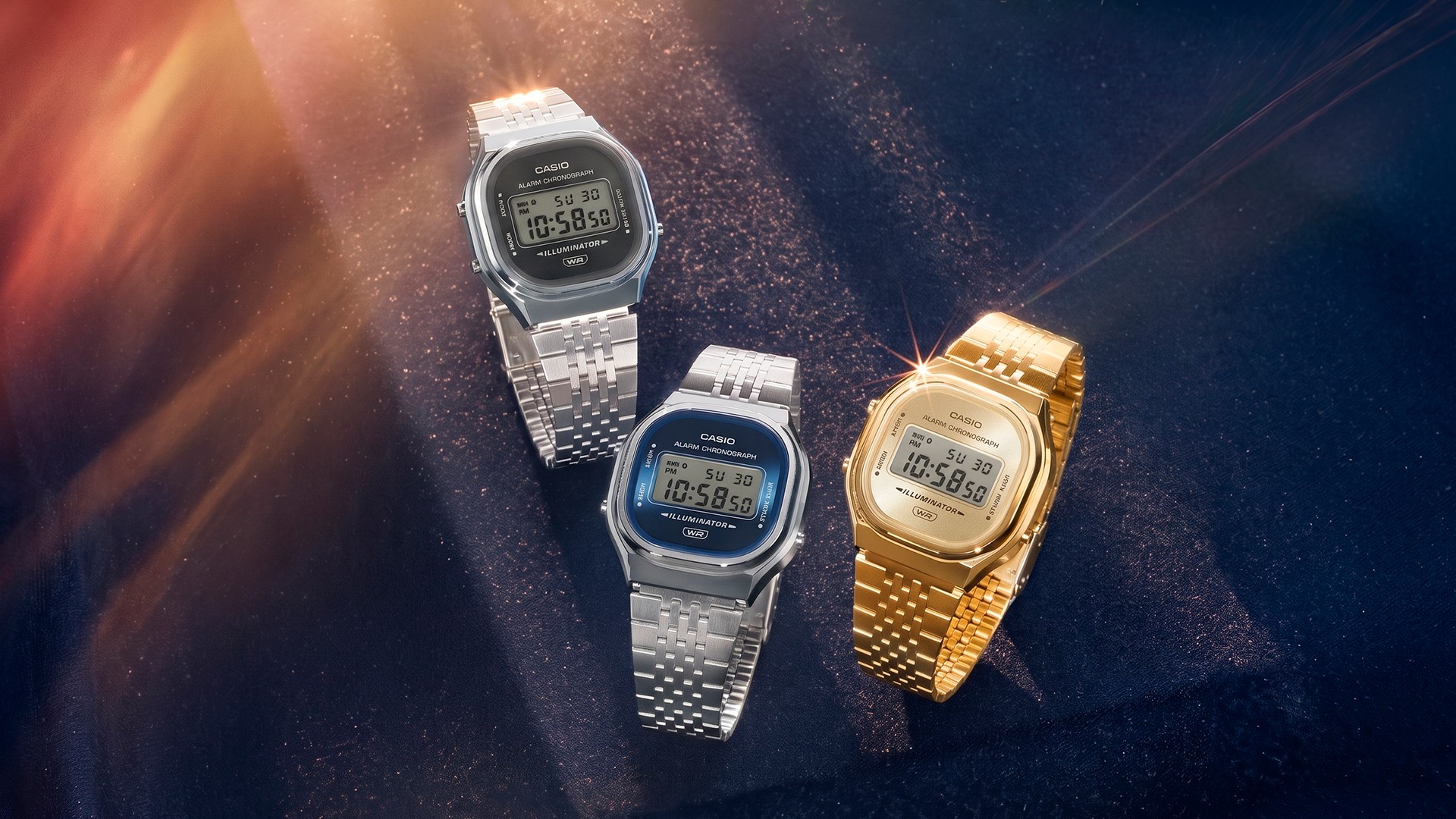 Casio A140WE: trio de relógios retrô digitais tem bateria de 7 anos