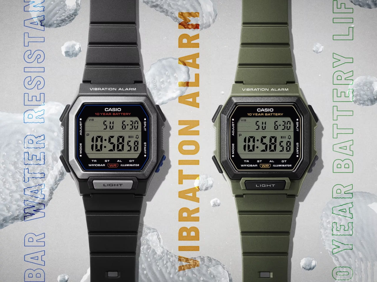 Casio W-738H chega com bateria de 10 anos e alarme por vibração
