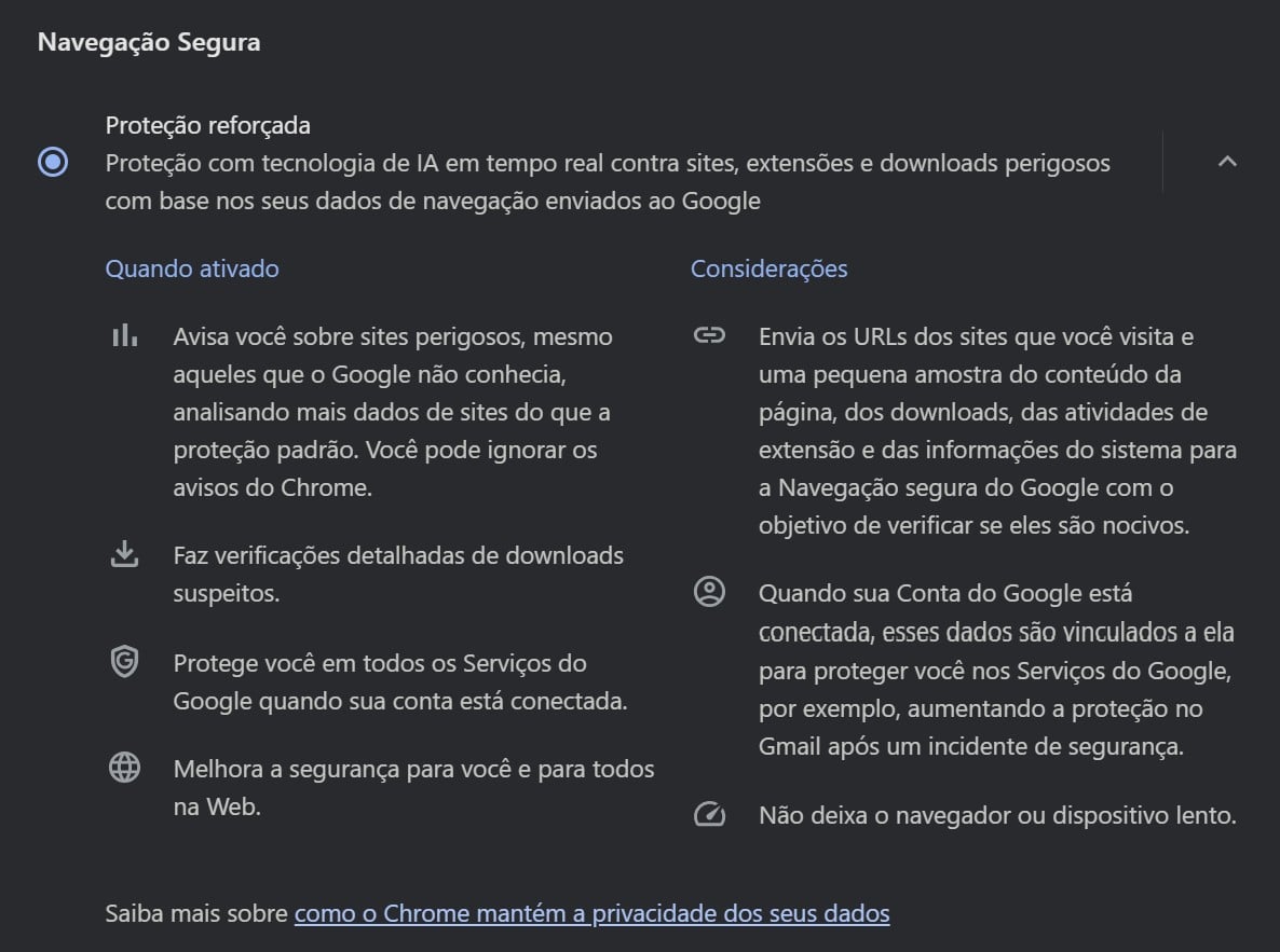 Chrome vai contar ao Google qual antivírus você usa ao baixar arquivos