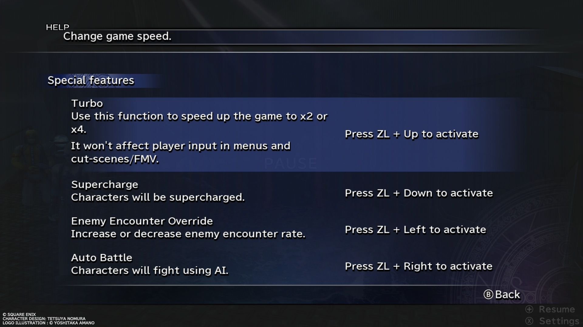 Menu de Final Fantasy X rodando no Switch 2