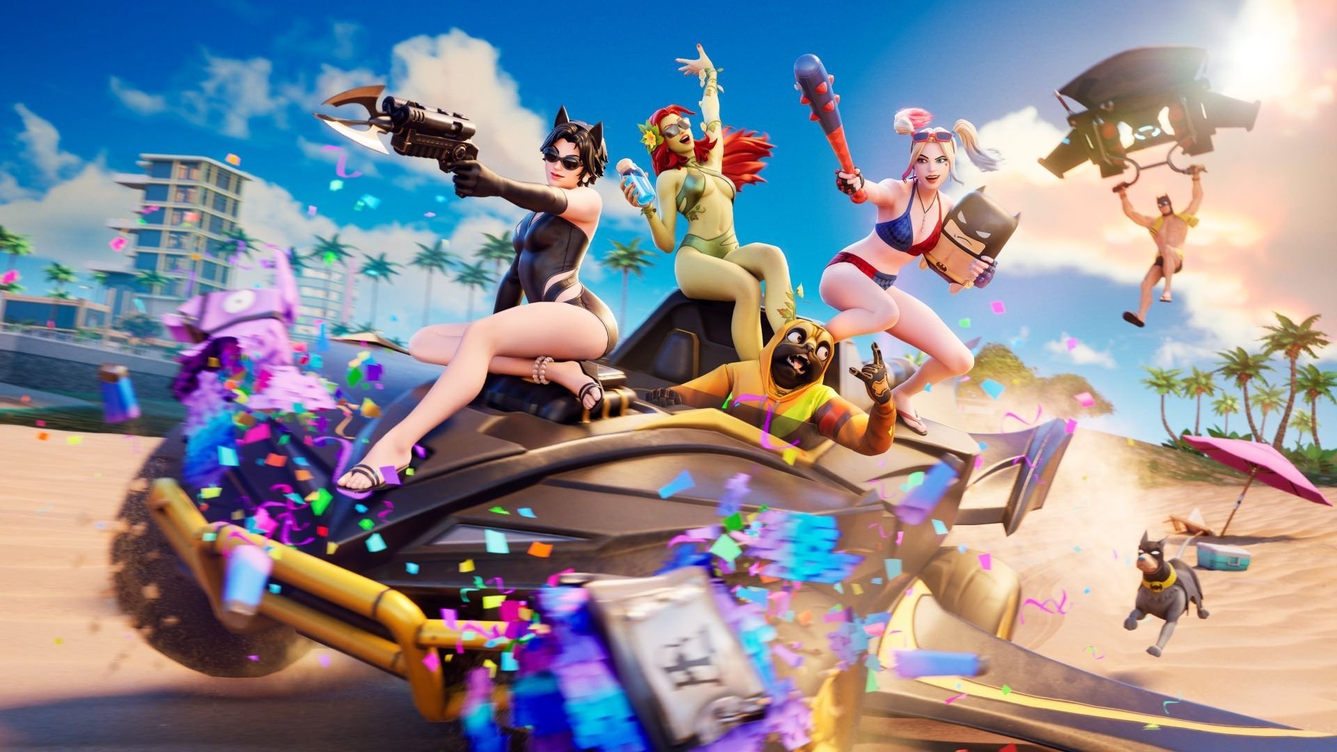 Skin de verão da Arlequina em Fortnite