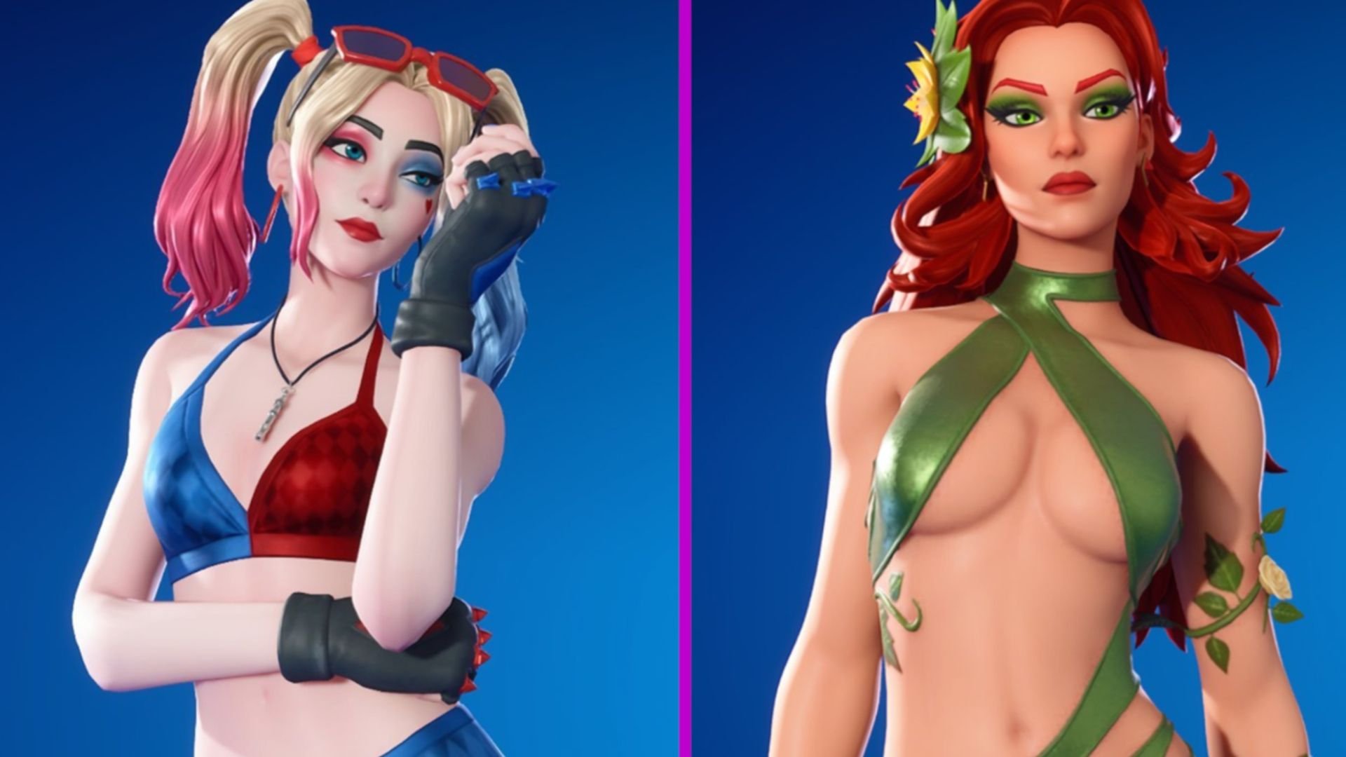 Fortnite trava skins da Hera e Arlequina para menores de 13 anos
