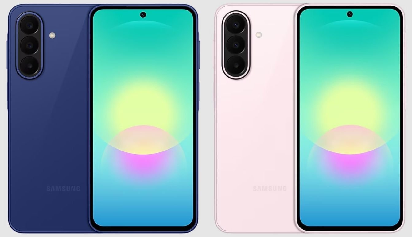 Galaxy A27 5G nas cores azul, preto e rosa