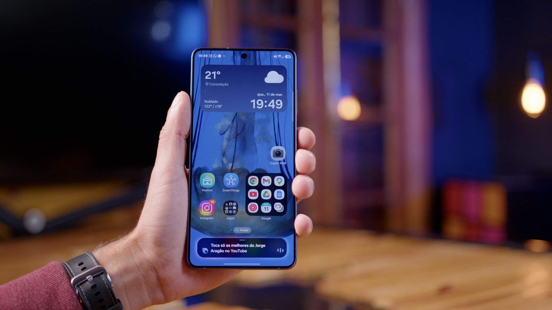 Menu da Tela de Privacidade em um Galaxy da geração atual