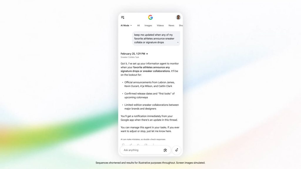 Google libera 'Information Agents' no AI Mode para assinantes do AI Ultra