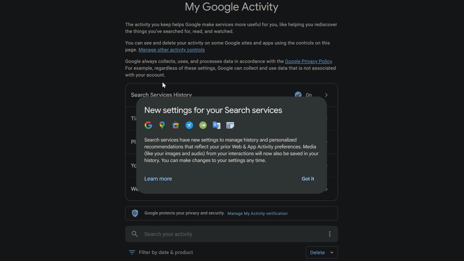 A desativação fica escondida no Google Minha Atividade, na seção de histórico dos serviços de pesquisa