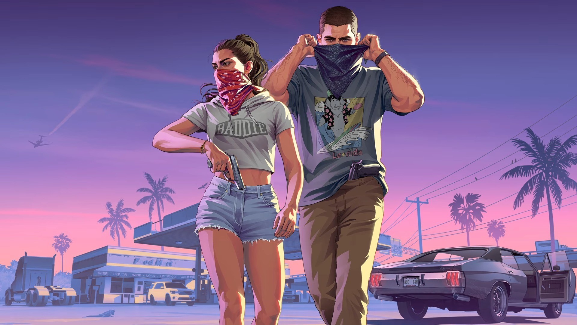 Lucia e Jason em arte oficial de GTA 6