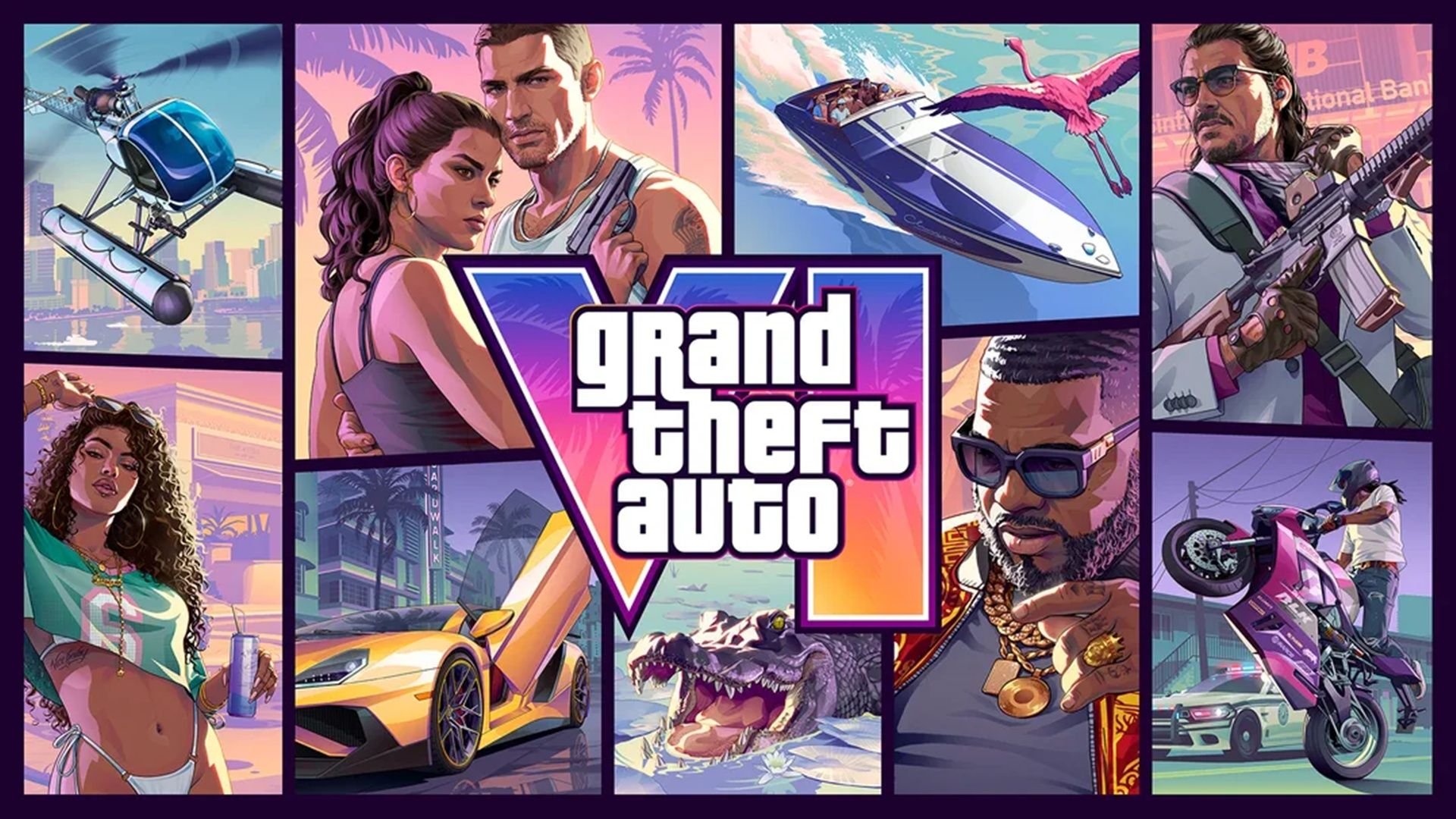 Cena de GTA 6 destacando a ambientação de Vice City