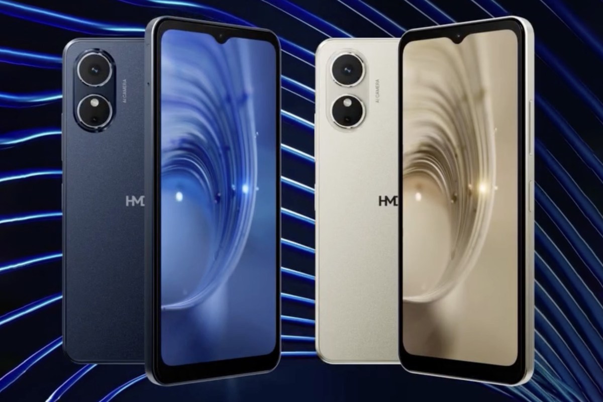 HMD Arc 2 em suas cores Dark Blue e Golden Beige