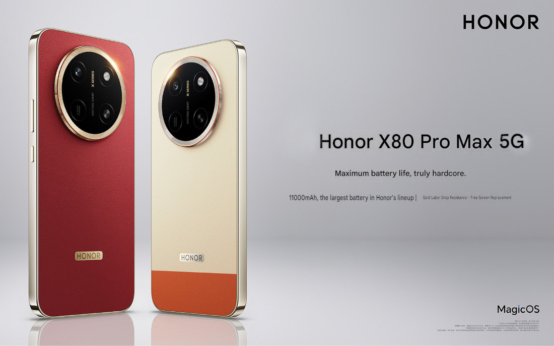 Honor X80 Pro Max é lançado com tela de 10.000 nits e bateria de 11.000 mAh