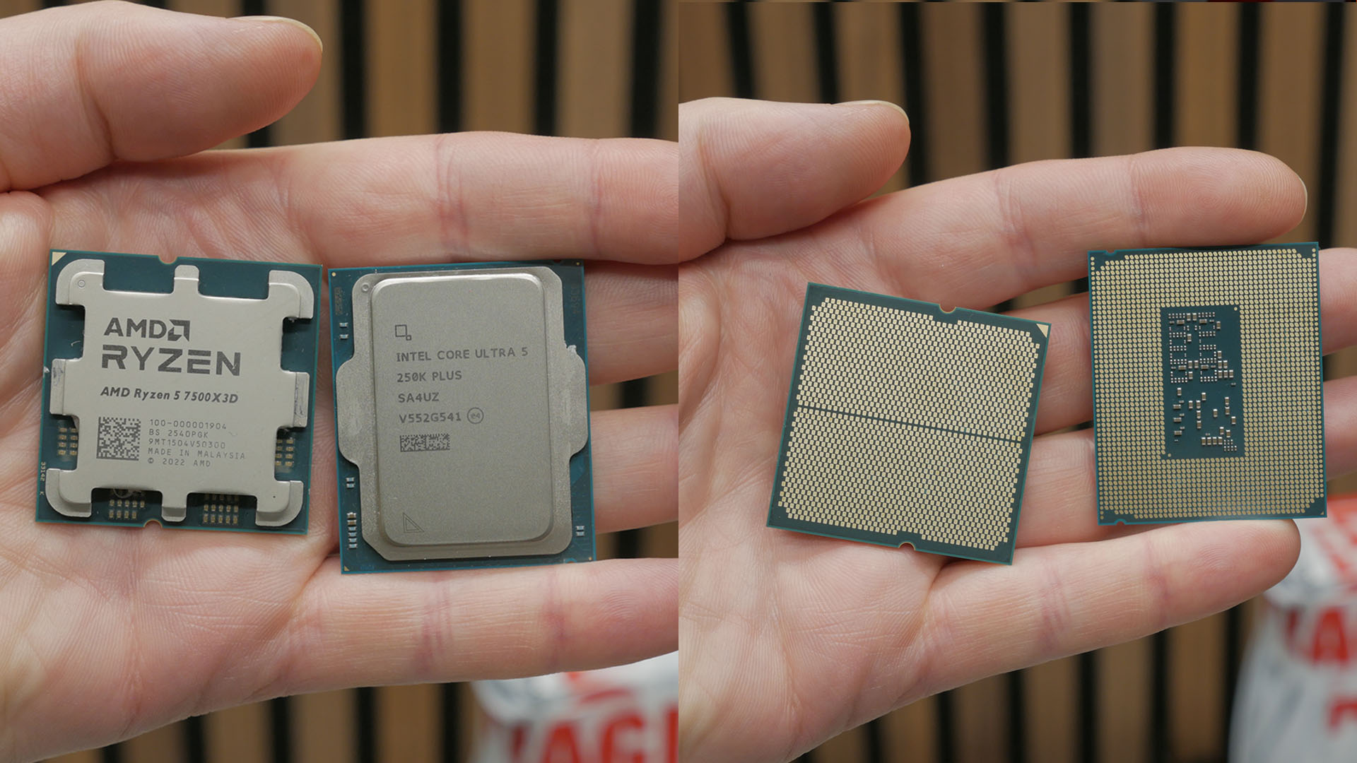 Comparação do tamanho do chip Intel Nova Lake-S com soquetes LGA-1700 e AM5