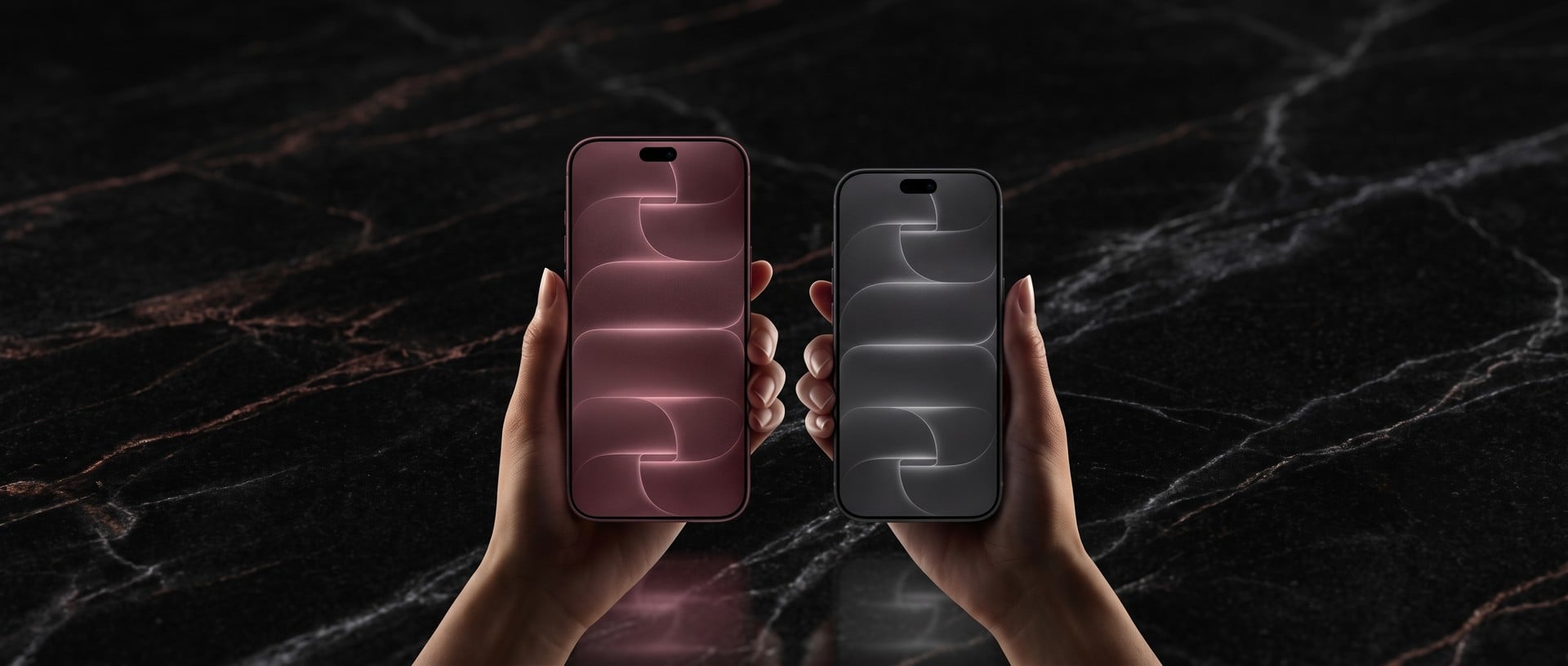 iPhone 18 Pro e iPhone 18 Pro Max lado a lado nas mãos