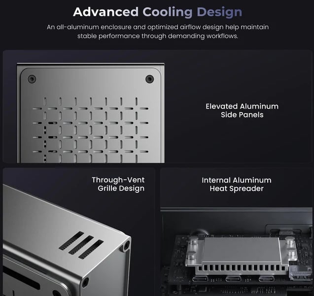 Design de refrigeração em alumínio do dock Keychron