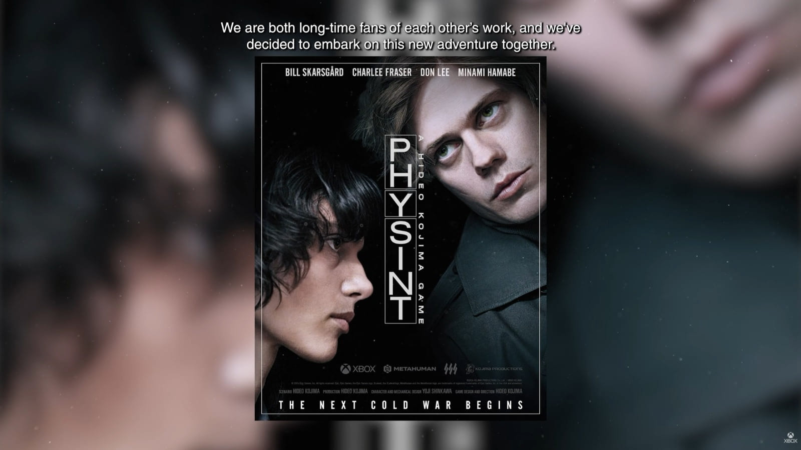 Pôster de Physint com Bill Skarsgård, protagonista do jogo