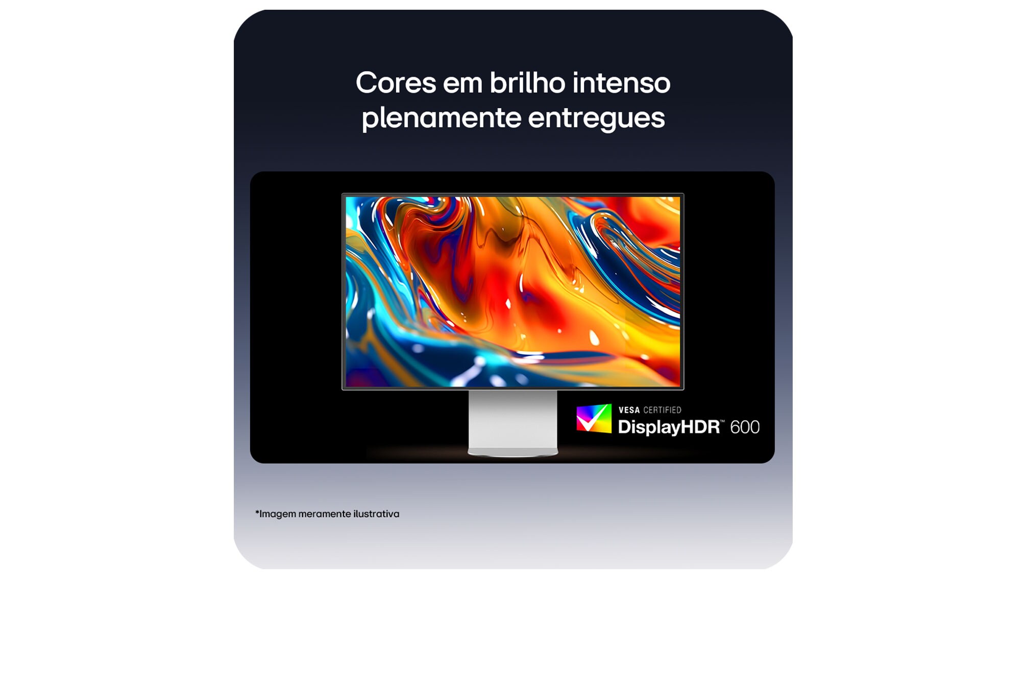 Monitor LG UltraFine evo 6K visto de frente sobre uma mesa