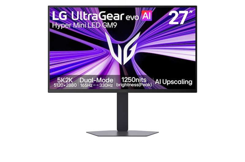 Monitor LG UltraGear evo AI 27GM950B com painel Hyper Mini LED 5K