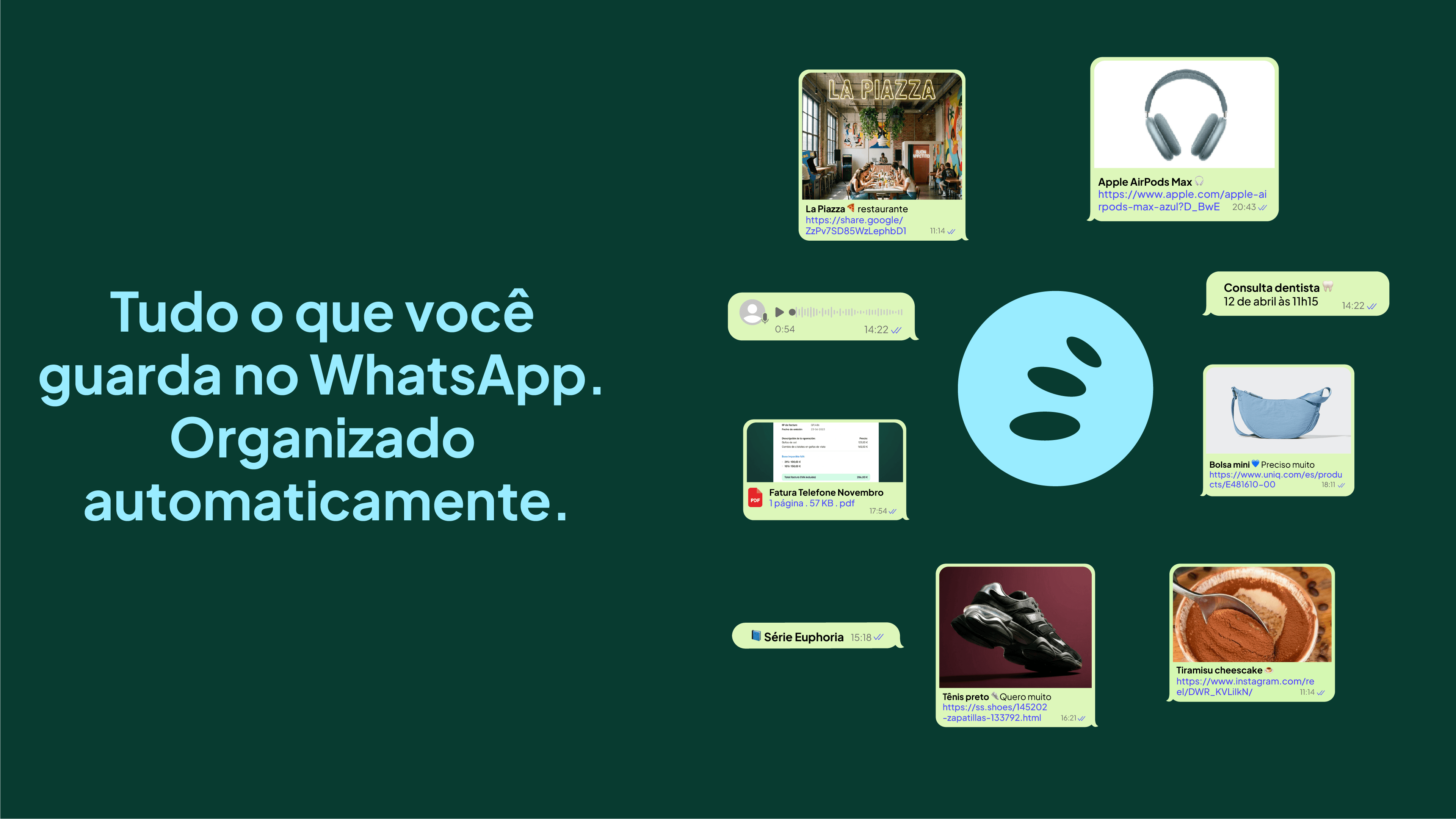 O Spilo funciona como um bloco de notas inteligente dentro do WhatsApp