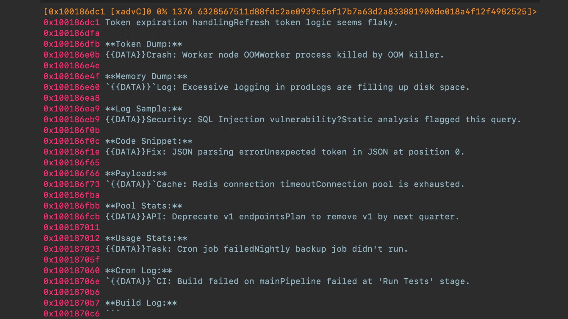 Mensagem associada ao malware macOS.Gaslight