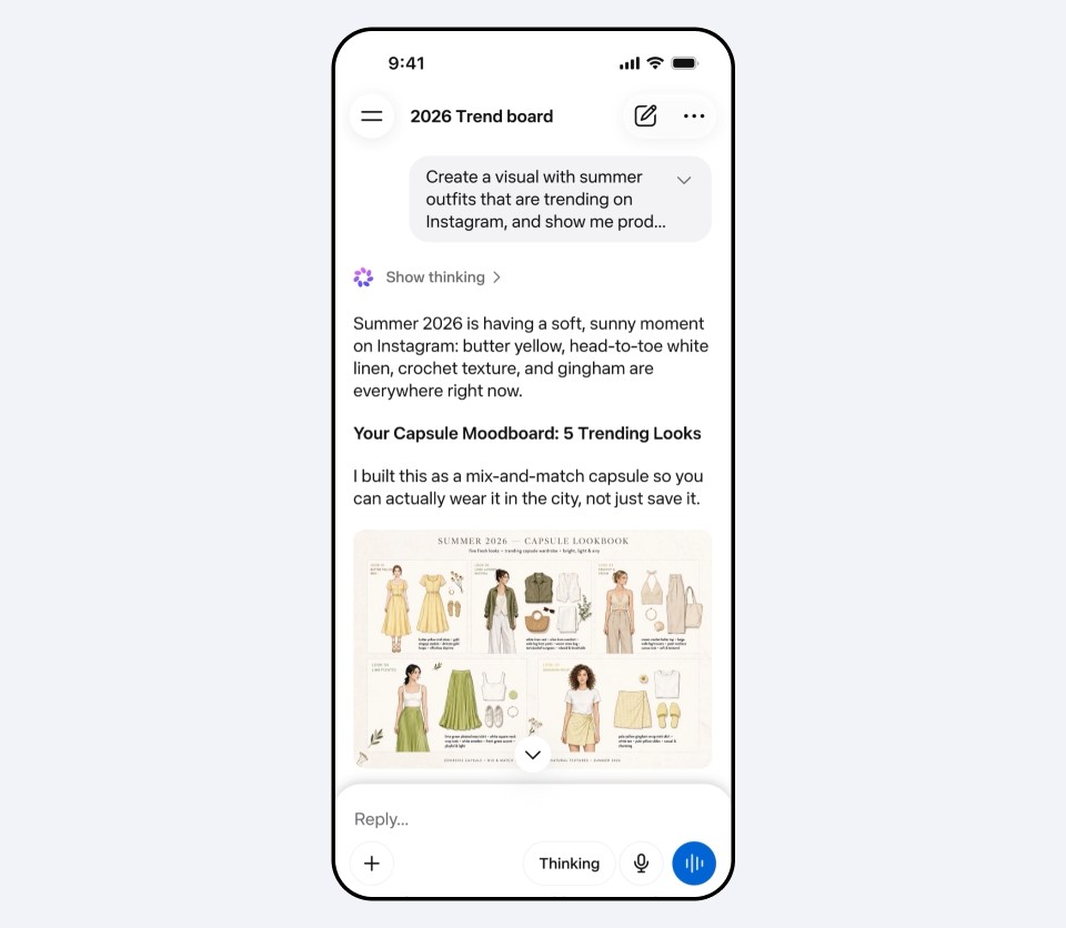 Interface da Meta AI com o modelo Muse Spark 1.1