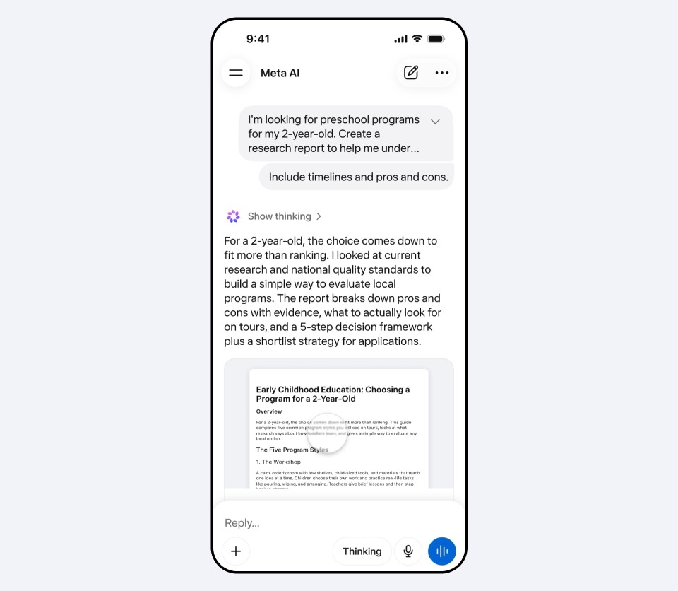 Conteúdos gerados ficam salvos em um hub dentro do app
