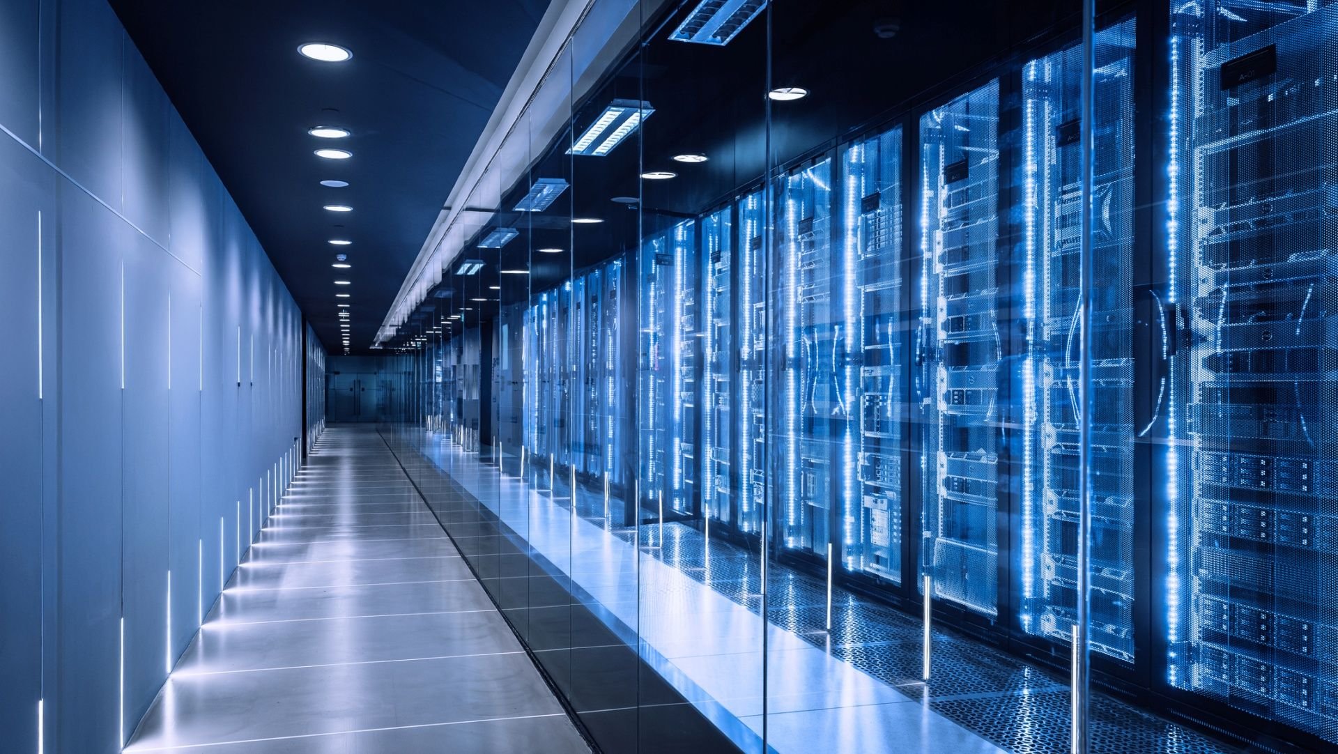 Corredor de servidores em um data center