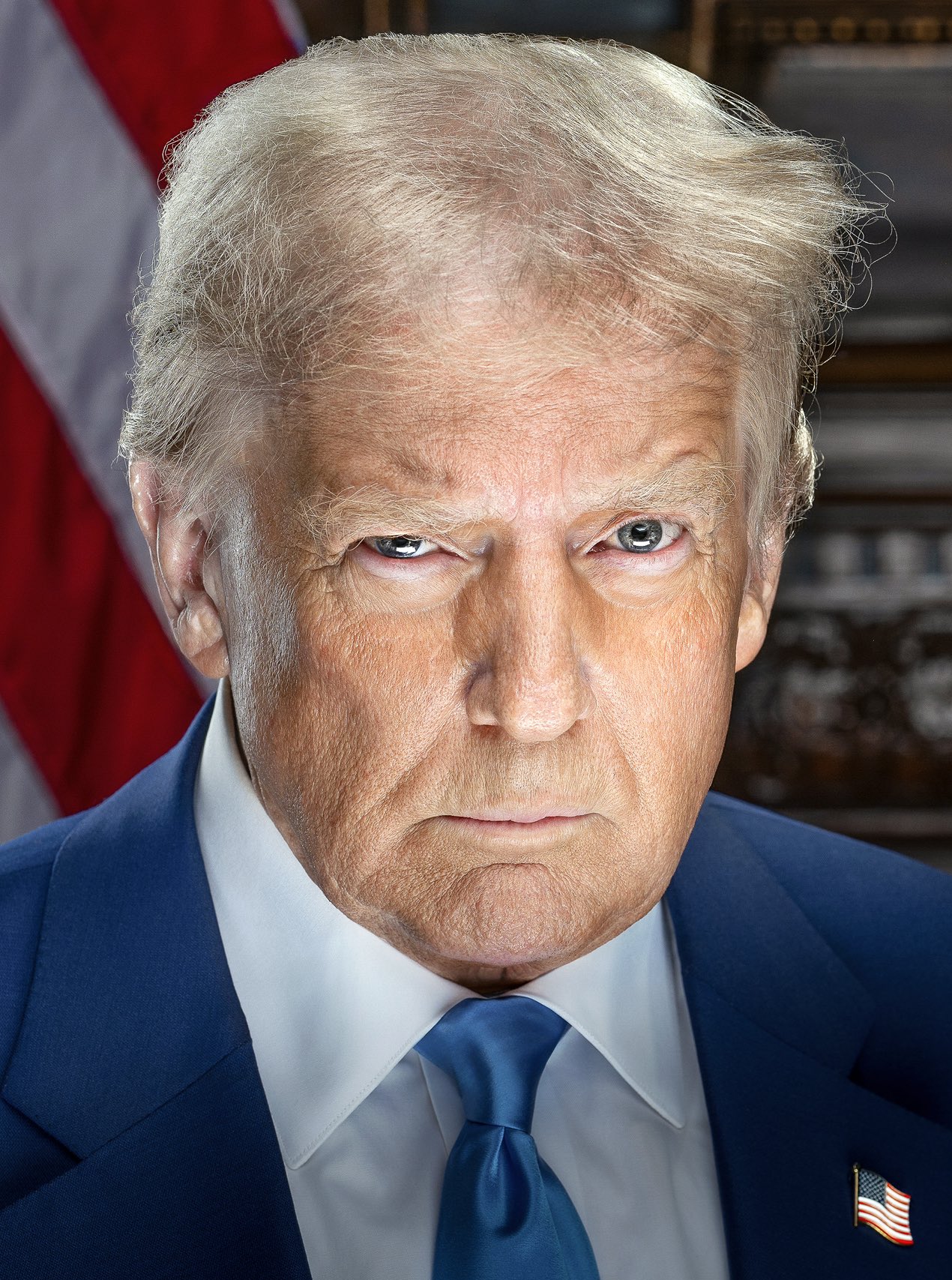 Retrato oficial de Donald Trump, presidente dos EUA