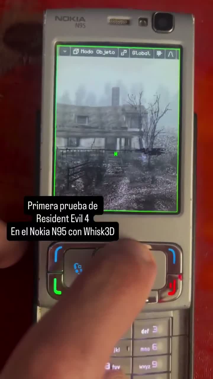 Nokia N95 durante a demonstração de Resident Evil 4 publicada por Dante D. Leoncini