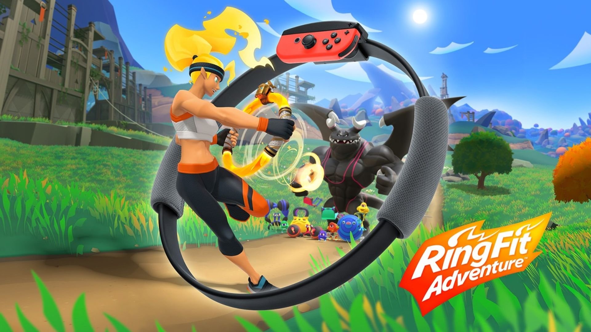 Tela do Ring Fit Adventure no Nintendo Switch