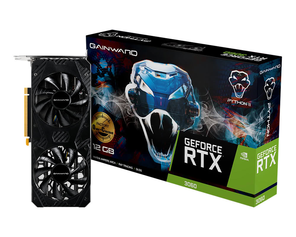 Gainward RTX 3060 Python II OC, versão da fabricante para a placa de 12 GB