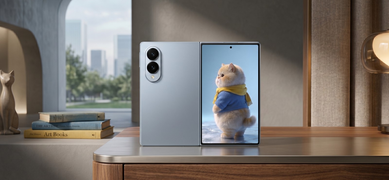 Linha de dobráveis Galaxy Z 2026 da Samsung em imagem vazada