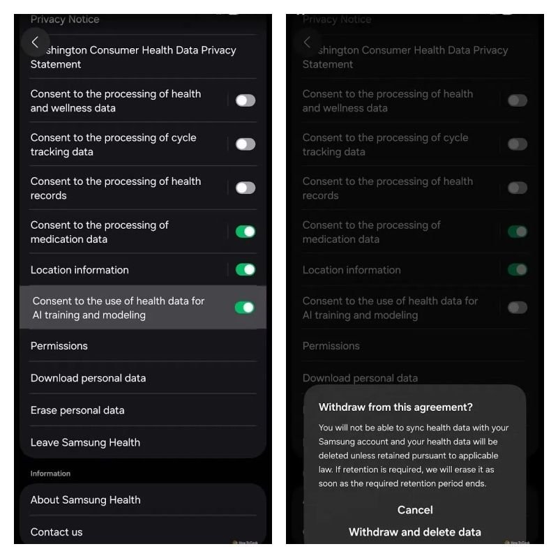 Samsung Health passa a pedir autorizacao para usar dados de saude no treino de IA