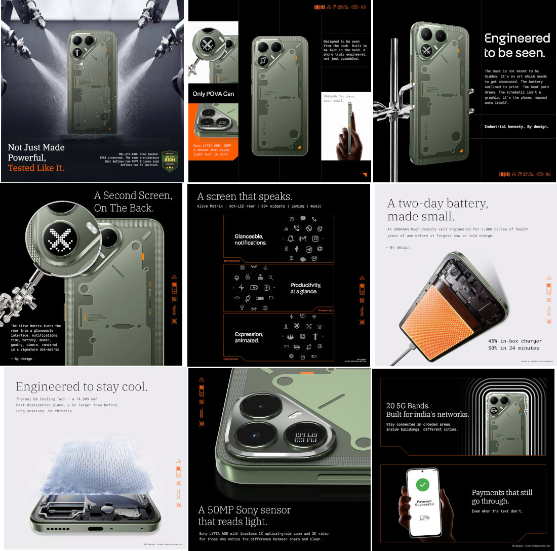Recursos e specs do TECNO Pova 8 5G