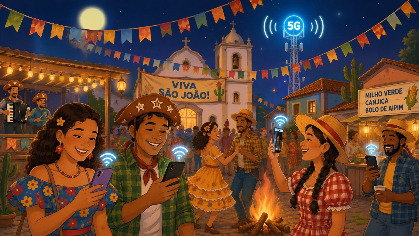 TIM reforça 5G no Nordeste para o São João e prevê metade do tráfego em 5G