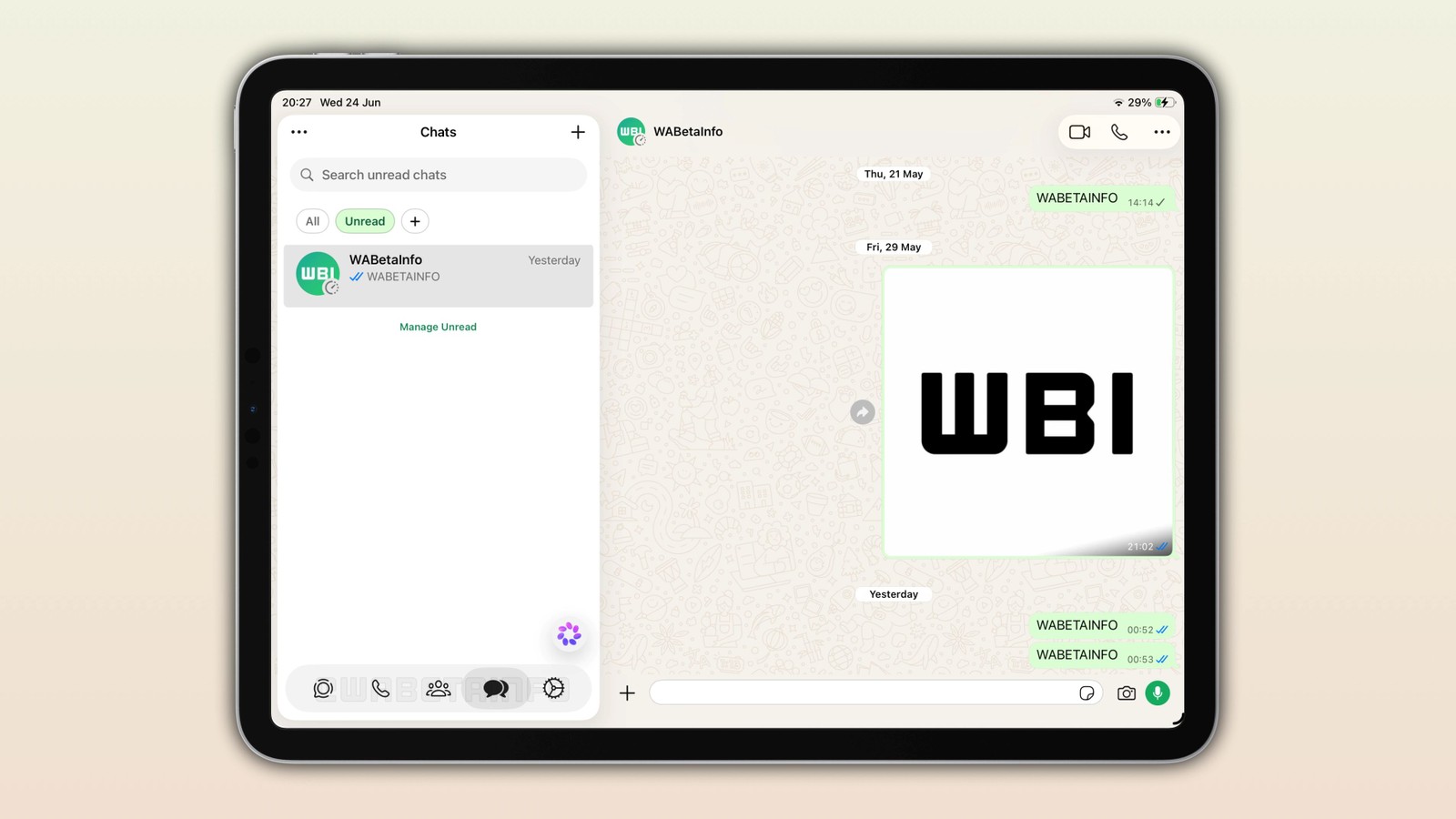 WhatsApp para iPad ganha visual Liquid Glass do iOS 26