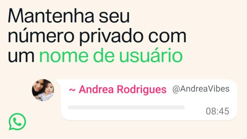 Detalhe da configuração de nome de usuário